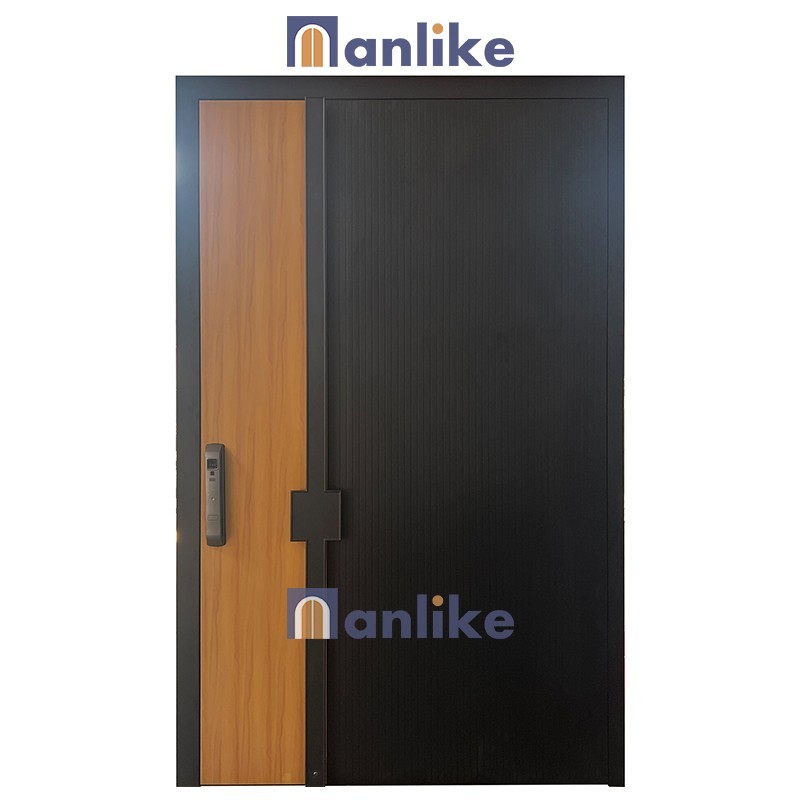 two color wooden grain pivot door