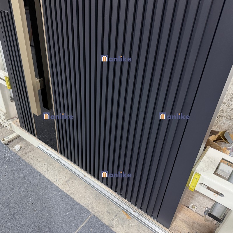 modern black luxury villa entrance door